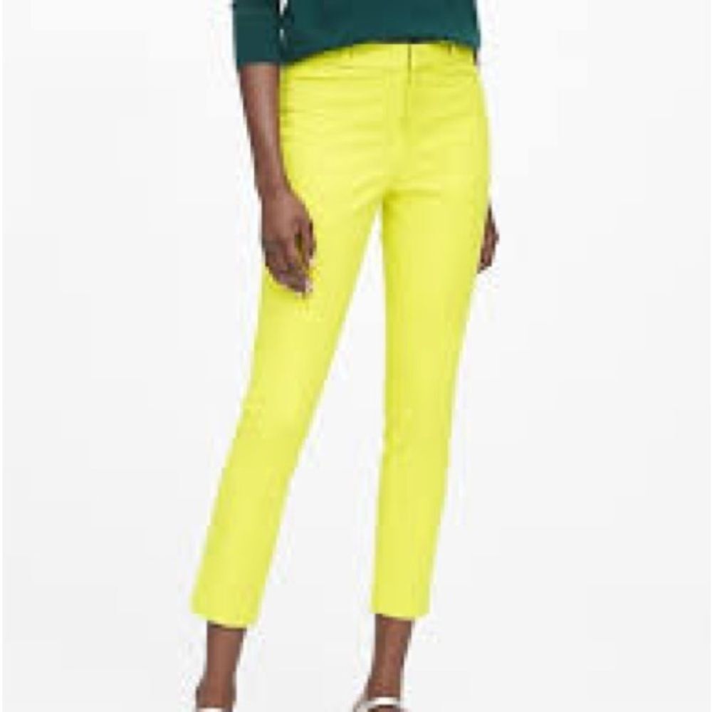 Banana Republic "Sloan" Slim Yellow Trousers | Women’s 4